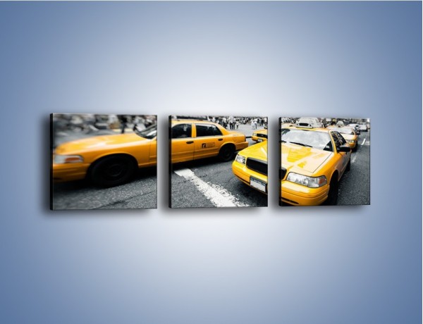 Obraz na płótnie – Taksówki na Times Square – trzyczęściowy TM152W1