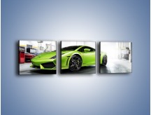 Obraz na płótnie – Lamborghini Gallardo w garażu – trzyczęściowy TM205W1