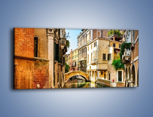 Obraz na płótnie – Romantyczny kanał w Wenecji – jednoczęściowy panoramiczny AM795
