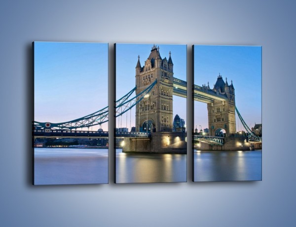 Obraz na płótnie – Tower Bridge o poranku – trzyczęściowy AM143W2
