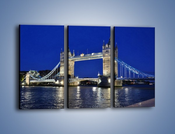 Obraz na płótnie – Tower Bridge nocą – trzyczęściowy AM145W2