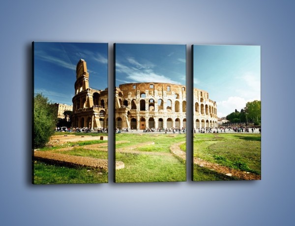 Obraz na płótnie – Koloseum w piękny dzień – trzyczęściowy AM273W2