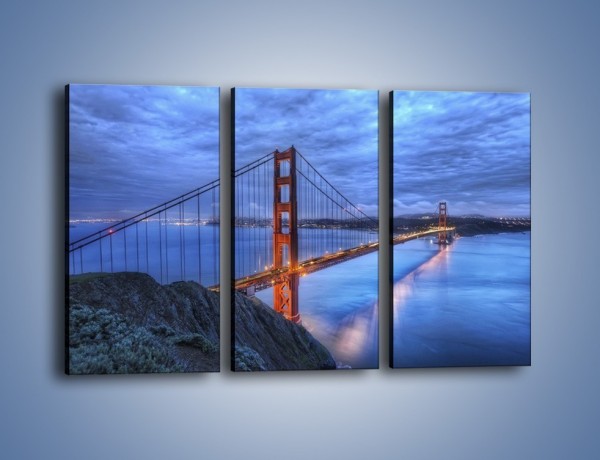 Obraz na płótnie – Most Golden Gate – trzyczęściowy AM328W2