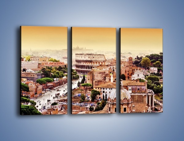 Obraz na płótnie – Panorama Rzymu – trzyczęściowy AM338W2