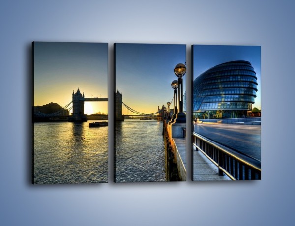 Obraz na płótnie – Londyński Tower Bridge – trzyczęściowy AM348W2