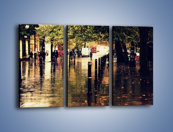 Obraz na płótnie – Deszczowa jesień w Moskwie – trzyczęściowy AM383W2