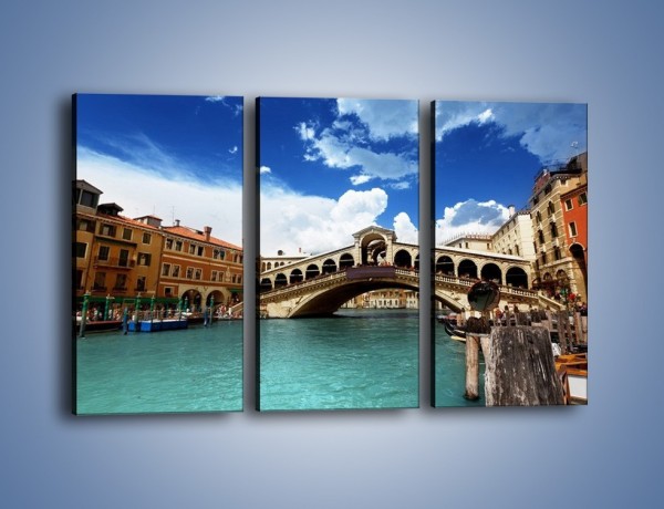 Obraz na płótnie – Most Rialto w Wenecji – trzyczęściowy AM386W2