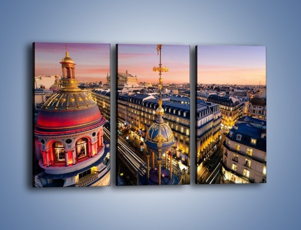 Obraz na płótnie – Paryska architektura – trzyczęściowy AM402W2