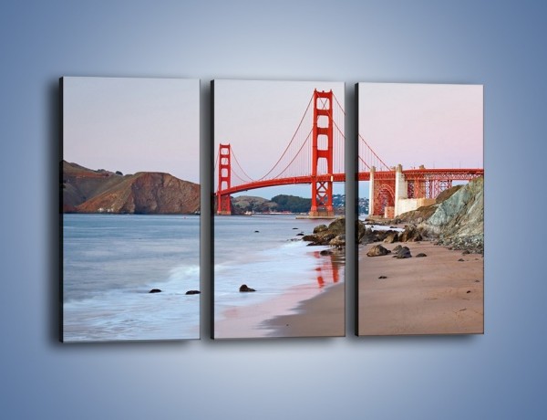 Obraz na płótnie – Most Golden Gate – trzyczęściowy AM406W2