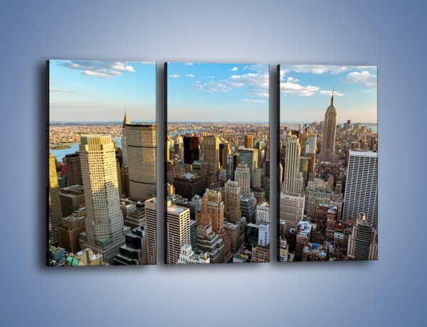 Obraz na płótnie – Manhattan w Nowym Yorku – trzyczęściowy AM412W2