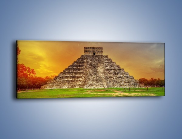 Obraz na płótnie – Piramida Kukulkana w Meksyku – jednoczęściowy panoramiczny AM814