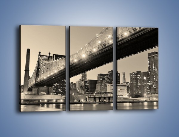 Obraz na płótnie – Most Qeensboro w Nowym Yorku – trzyczęściowy AM438W2