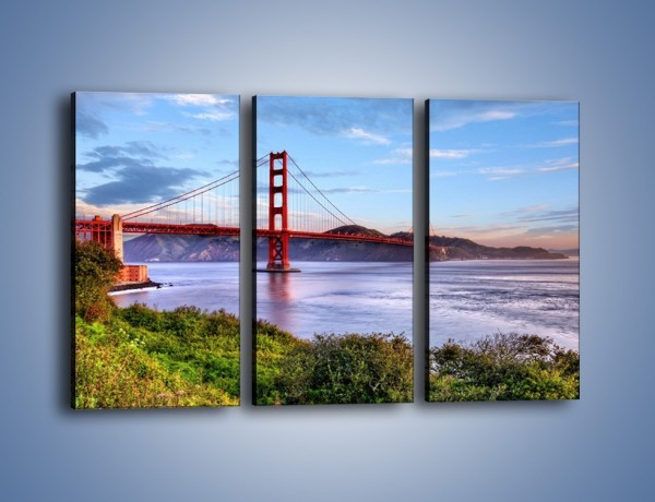 Obraz na płótnie – Most Golden Gate w San Francisco – trzyczęściowy AM444W2