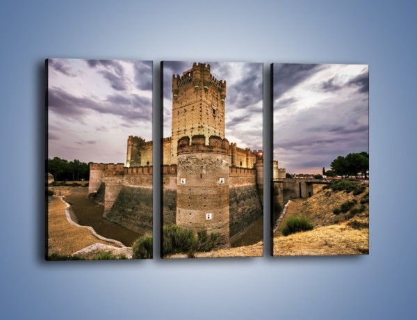 Obraz na płótnie – Zamek La Mota w Hiszpanii – trzyczęściowy AM457W2