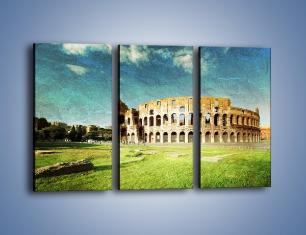 Obraz na płótnie – Koloseum w stylu vintage – trzyczęściowy AM503W2