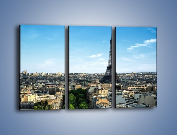 Obraz na płótnie – Wieża Eiffla w Paryżu – trzyczęściowy AM561W2