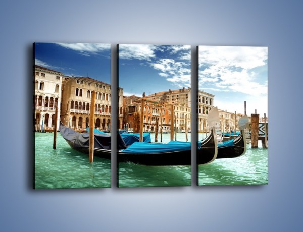 Obraz na płótnie – Weneckie gondole w Canal Grande – trzyczęściowy AM571W2