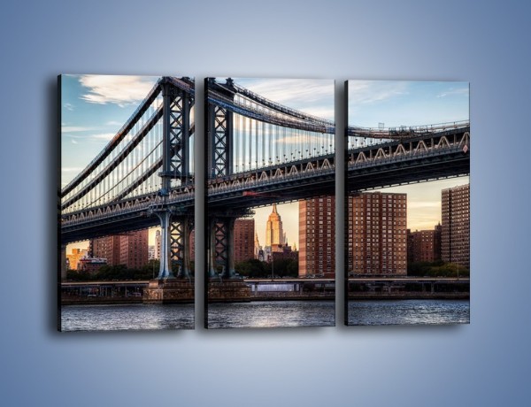 Obraz na płótnie – Manhattan Bridge – trzyczęściowy AM607W2