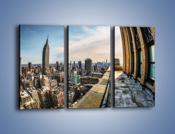Obraz na płótnie – Empire State Building na Manhattanie – trzyczęściowy AM610W2