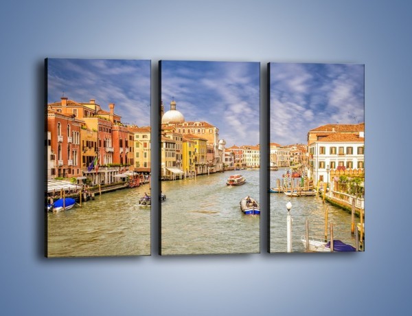 Obraz na płótnie – Canal Grande w Wenecji o poranku – trzyczęściowy AM617W2