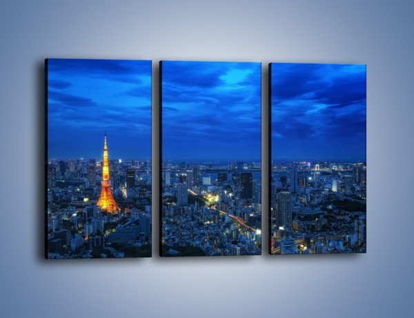 Obraz na płótnie – Tokyo Tower w Japonii – trzyczęściowy AM621W2