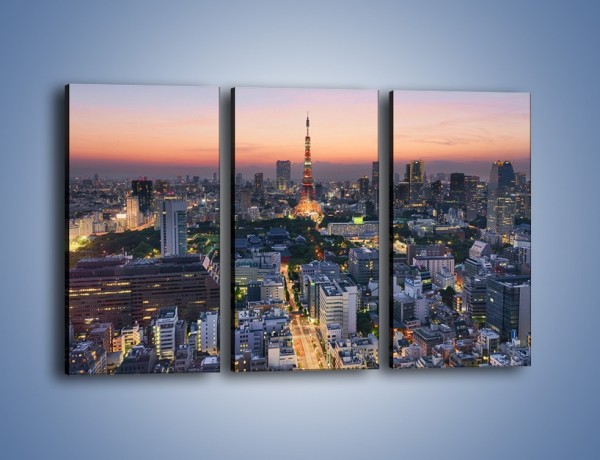 Obraz na płótnie – Tokyo o poranku – trzyczęściowy AM633W2