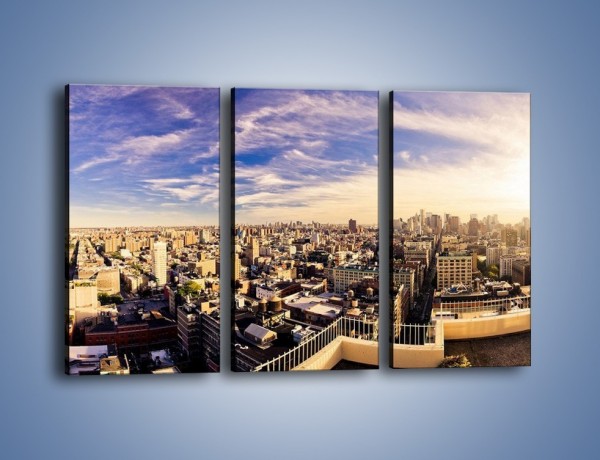 Obraz na płótnie – Panorama Nowego Jorku – trzyczęściowy AM650W2