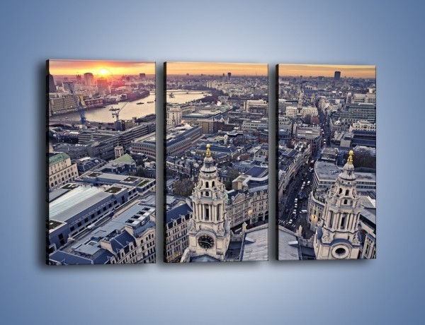 Obraz na płótnie – Widok na Londyn z Katedry św. Pawła – trzyczęściowy AM652W2