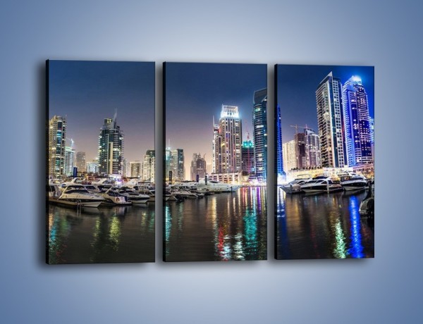 Obraz na płótnie – Port Marina w Dubaju – trzyczęściowy AM664W2