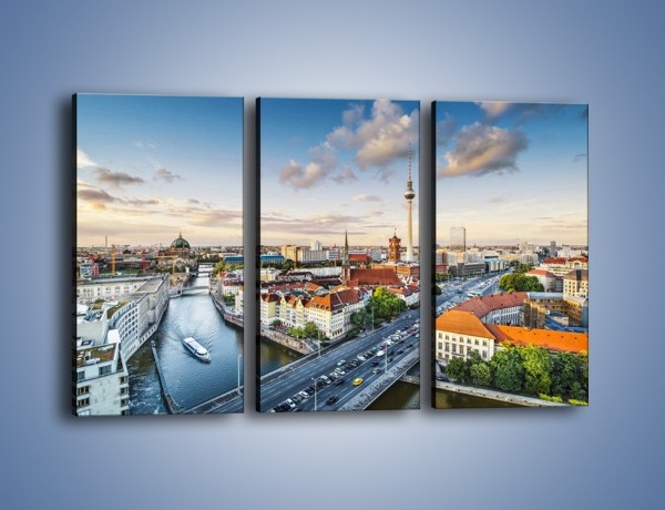 Obraz na płótnie – Panorama Berlina – trzyczęściowy AM673W2