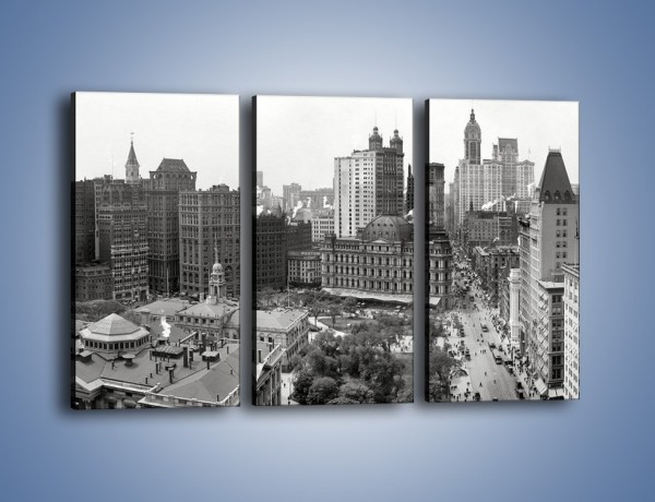 Obraz na płótnie – Manhattan na początku XX wieku – trzyczęściowy AM686W2