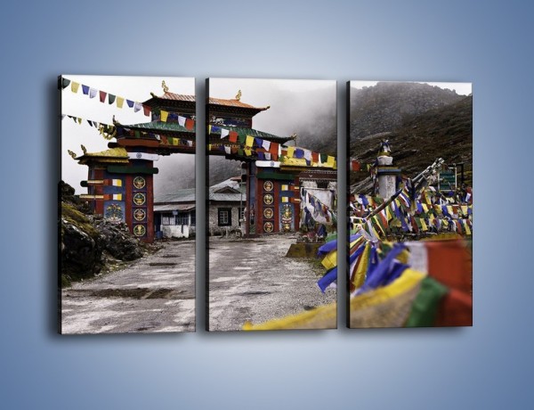Obraz na płótnie – Brama do miasta Tawang w Tybecie – trzyczęściowy AM689W2