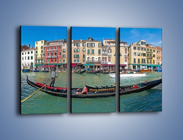 Obraz na płótnie – Panorama Canal Grande w Wenecji – trzyczęściowy AM745W2