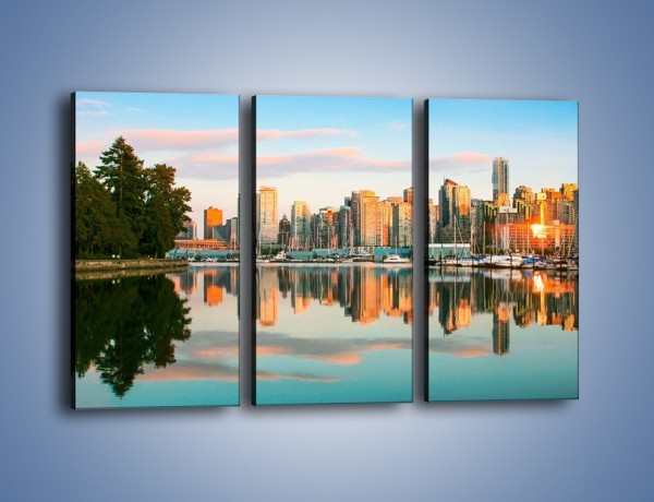 Obraz na płótnie – Widok na Vancouver – trzyczęściowy AM765W2