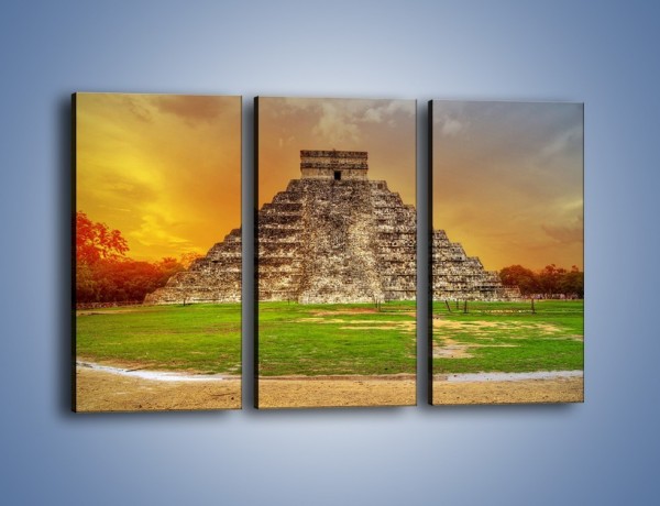 Obraz na płótnie – Piramida Kukulkana w Meksyku – trzyczęściowy AM814W2