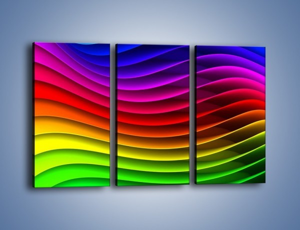 Obraz na płótnie – Falą w kolorze – trzyczęściowy GR393W2