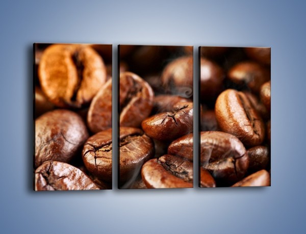 Obraz na płótnie – Parzone ziarna kawy – trzyczęściowy JN027W2