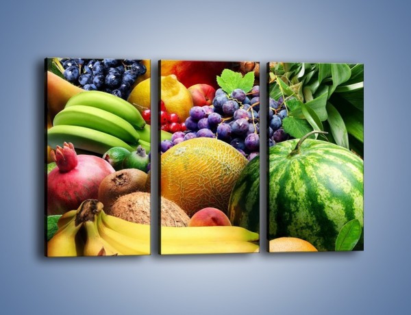 Obraz na płótnie – Stół pełen dojrzałych owoców – trzyczęściowy JN072W2