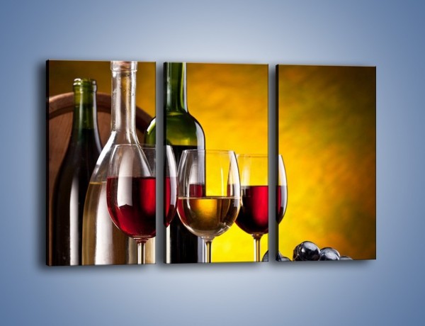 Obraz na płótnie – Wino z orzechami – trzyczęściowy JN077W2