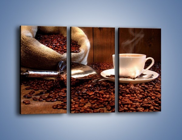 Obraz na płótnie – Poranna energia z kawą – trzyczęściowy JN098W2
