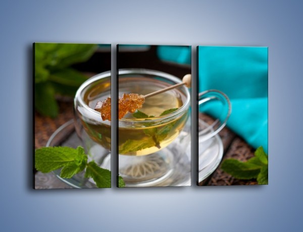 Obraz na płótnie – Oczyszczająca zielona herbata – trzyczęściowy JN104W2