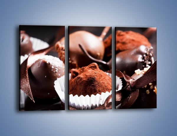Obraz na płótnie – Wyroby z czekolady – trzyczęściowy JN123W2