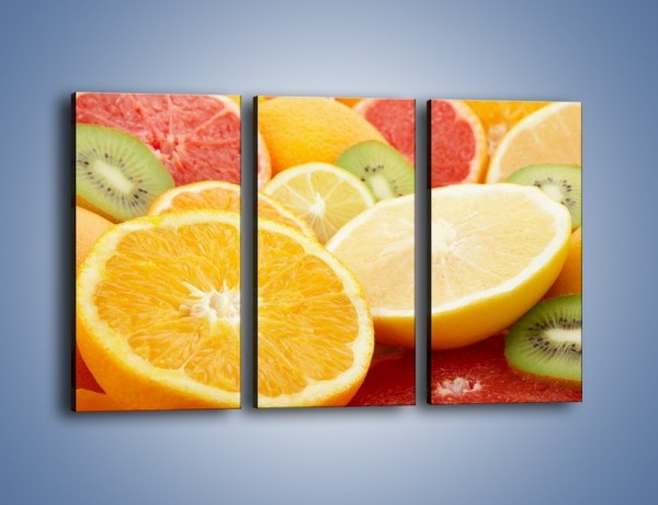 Obraz na płótnie – Kwaśny kęs witamin owocowych – trzyczęściowy JN157W2