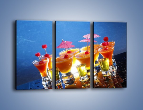 Obraz na płótnie – Tropikalne drinki nocą – trzyczęściowy JN160W2
