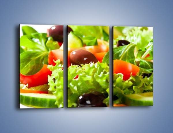Obraz na płótnie – Sałatkowy mix warzywny – trzyczęściowy JN204W2