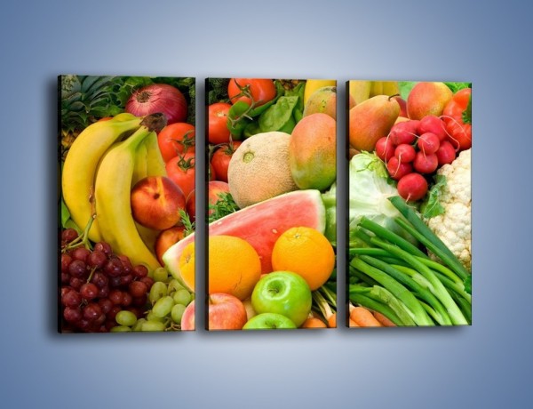 Obraz na płótnie – Mieszanka owocowo-warzywna – trzyczęściowy JN245W2