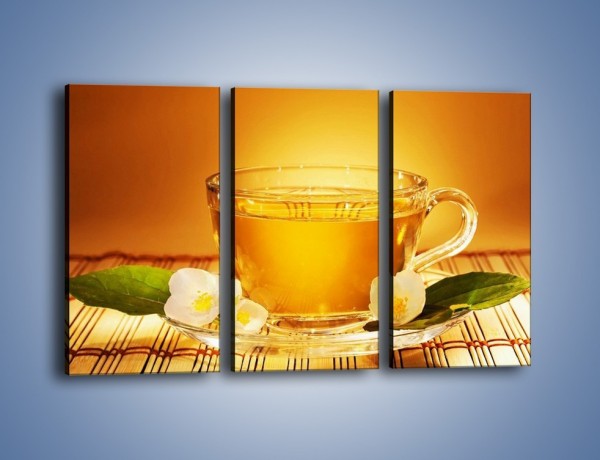 Obraz na płótnie – Delikatny smak herbaty – trzyczęściowy JN261W2