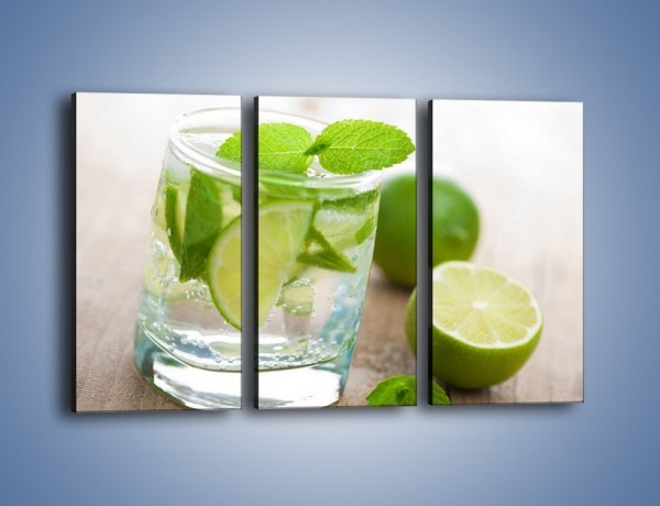 Obraz na płótnie – Limonkowy napój – trzyczęściowy JN262W2