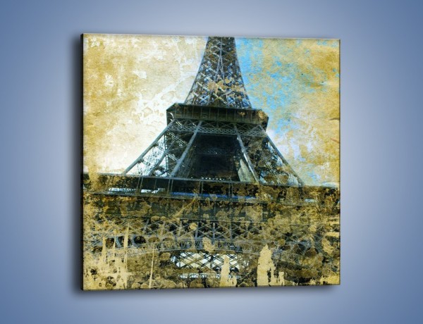 Obraz na płótnie – Wieża Eiffla w stylu vintage – jednoczęściowy kwadratowy AM035