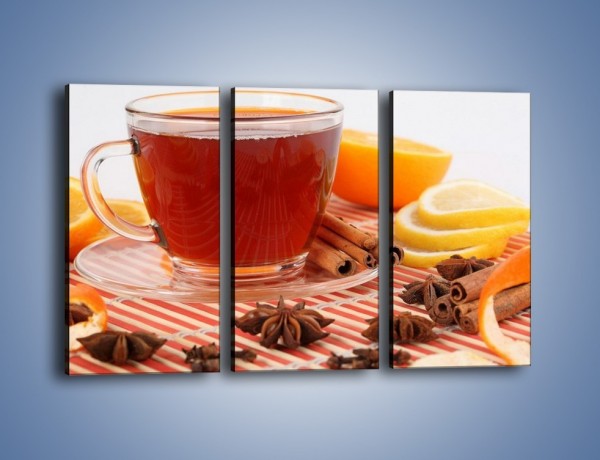 Obraz na płótnie – Moc herbaty w małej filiżance – trzyczęściowy JN297W2